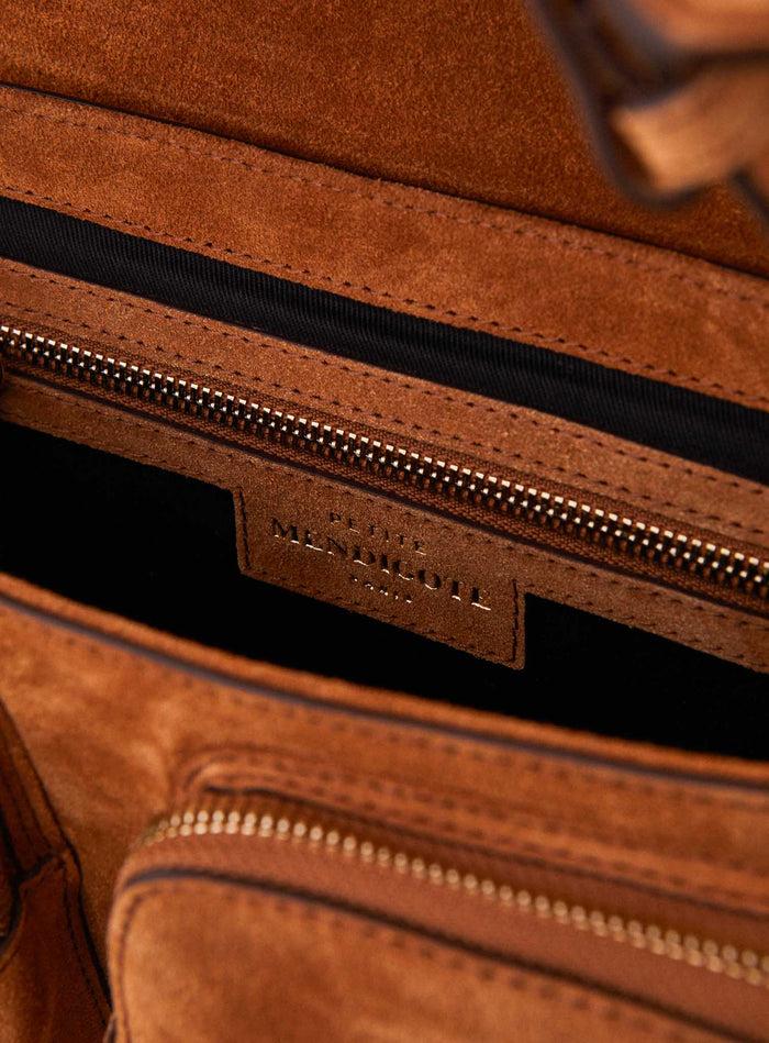 Petite Mendigote Steve - Sac Cargo Marron En Cuir