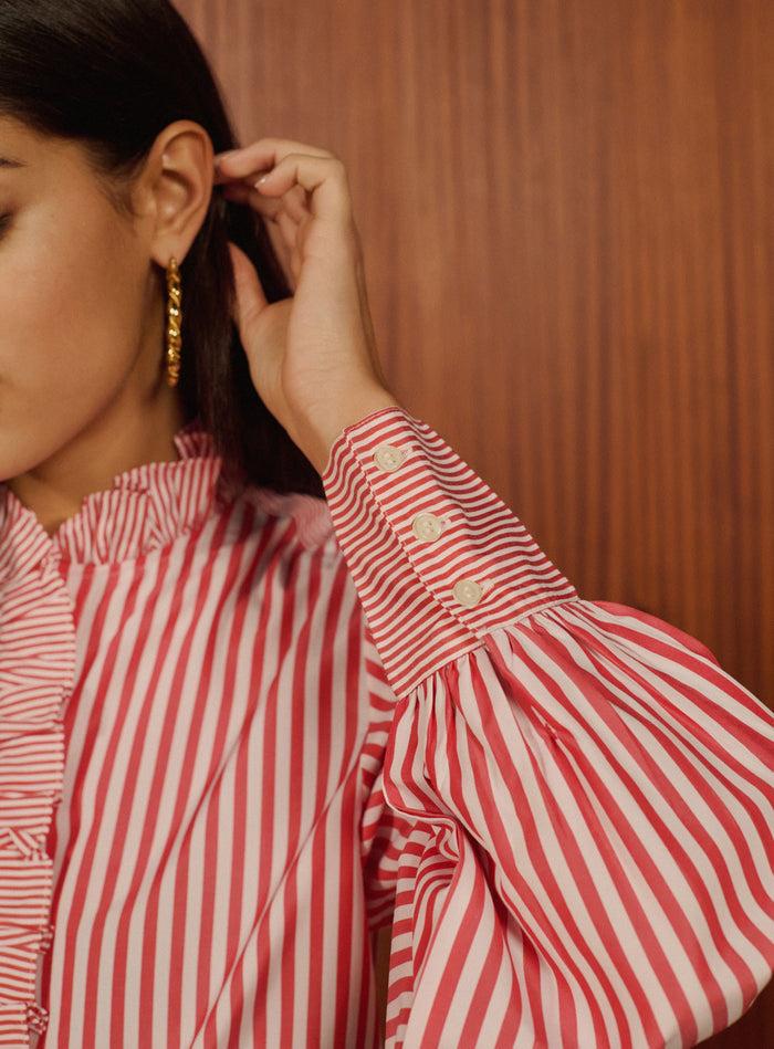 Petite Mendigote Talcy - Chemise Rayée Rouge