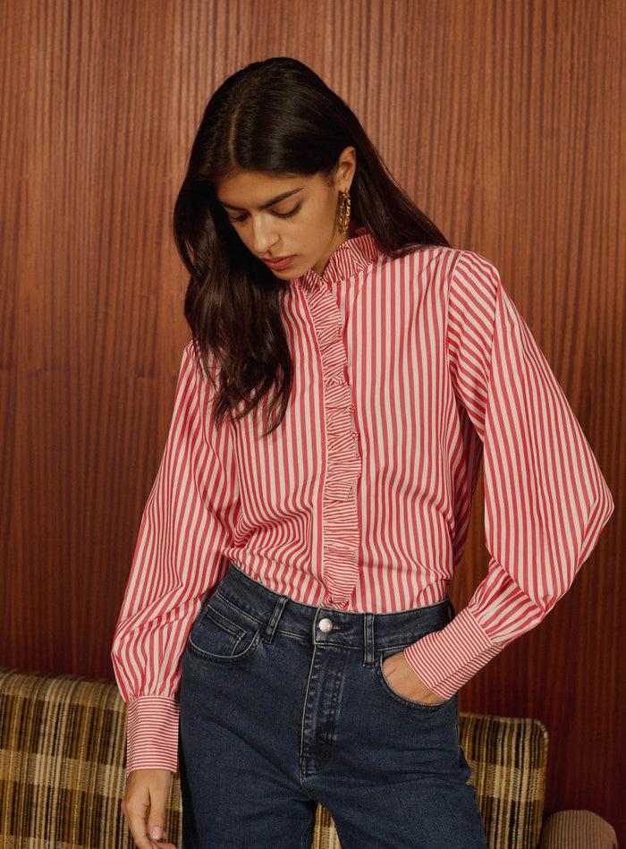 Petite Mendigote Talcy - Chemise Rayée Rouge