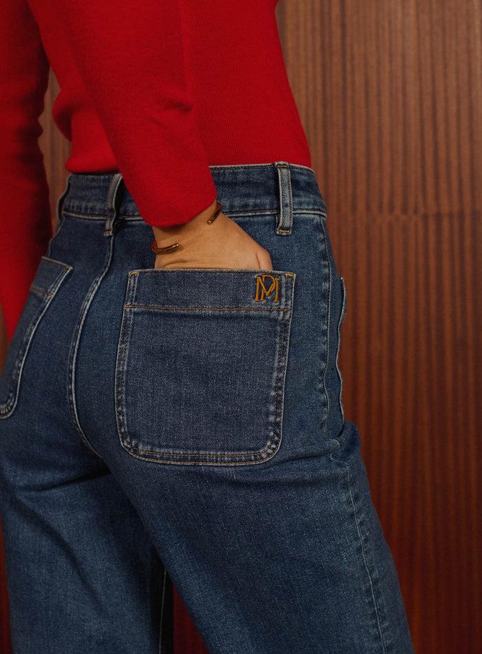 Petite Mendigote Petra - Jean évasé Et Taille Haute Bleu Clair