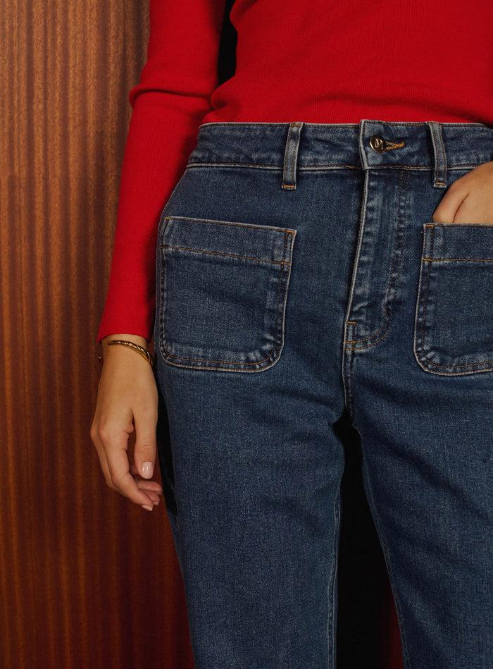 Petite Mendigote Petra - Jean évasé Et Taille Haute Bleu Clair