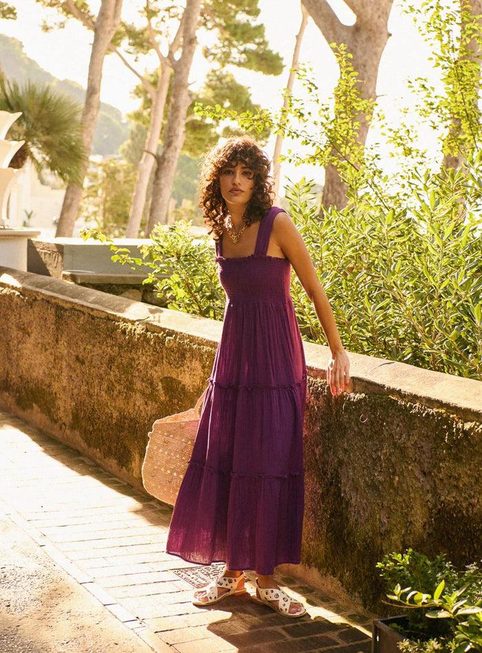 Petite Mendigote Ron - Robe Longue Et Fluide Sans Manches - Violet