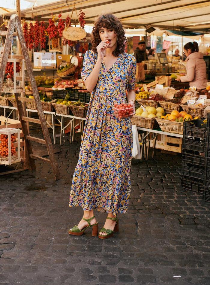 petite mendigote Rosabella - Robe longue à imprimé fleuri