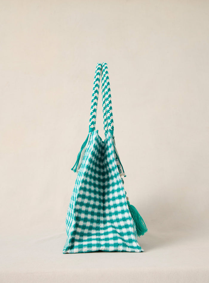 Petite Mendigote Sai - Grand Sac Cabas En Tissu Et à Imprimé Bleu