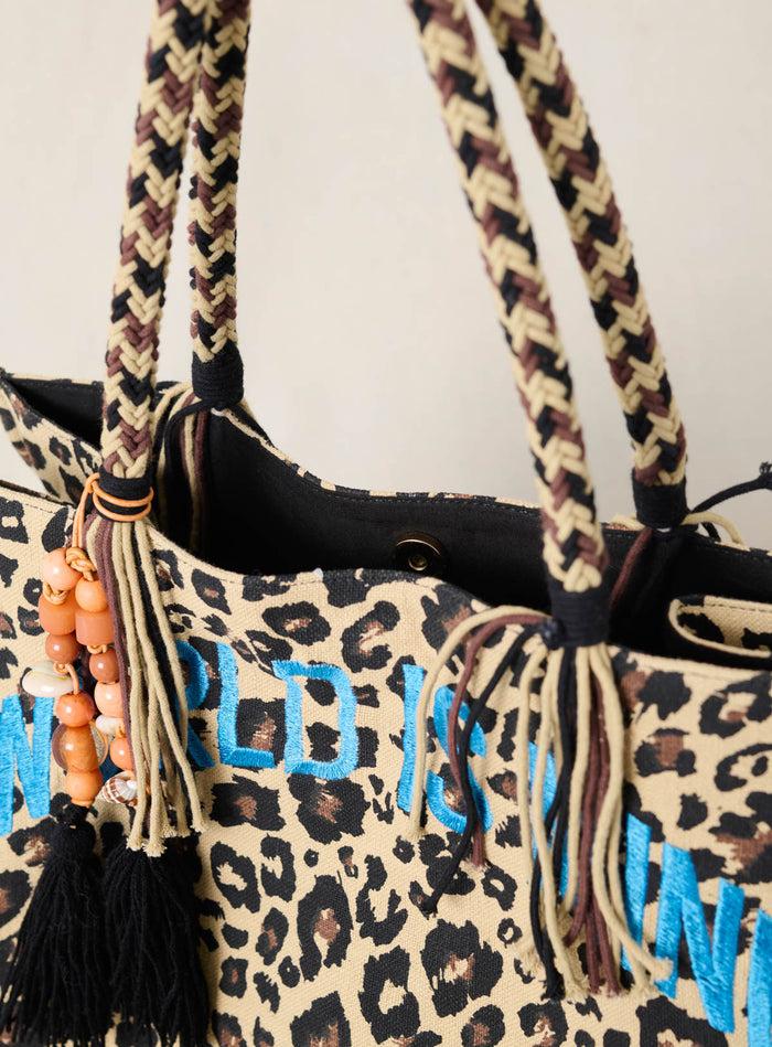 Petite Mendigote Sai - Grand Sac Cabas En Tissu Et à Imprimé Léopard