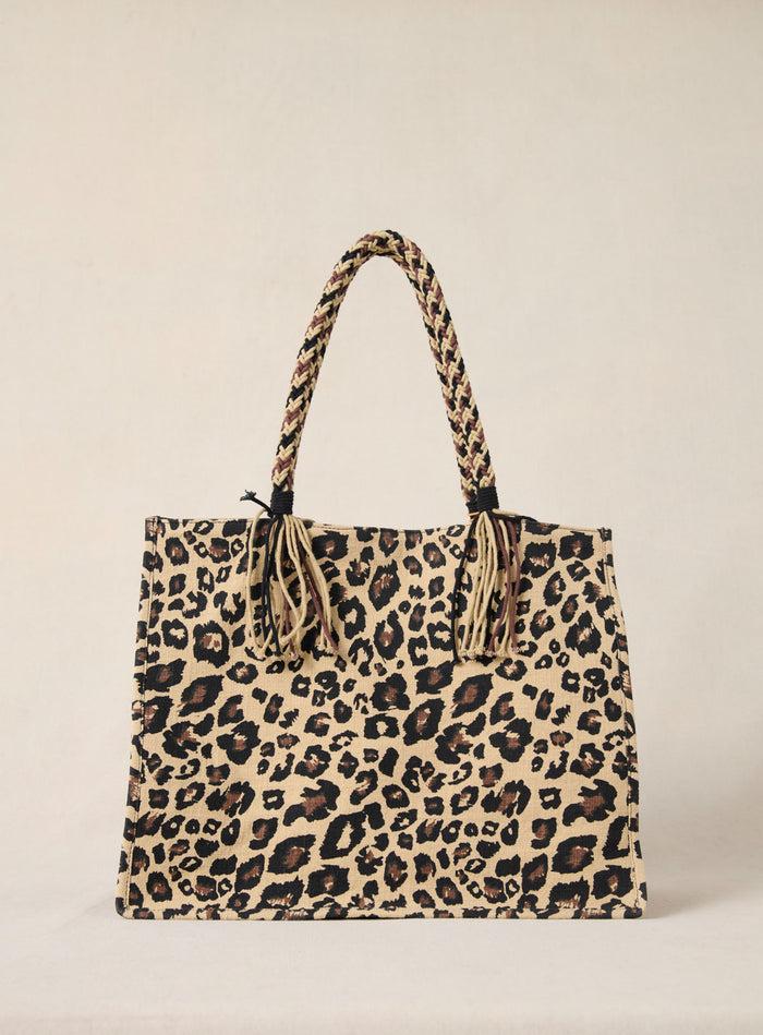 Petite Mendigote Sai - Grand Sac Cabas En Tissu Et à Imprimé Léopard