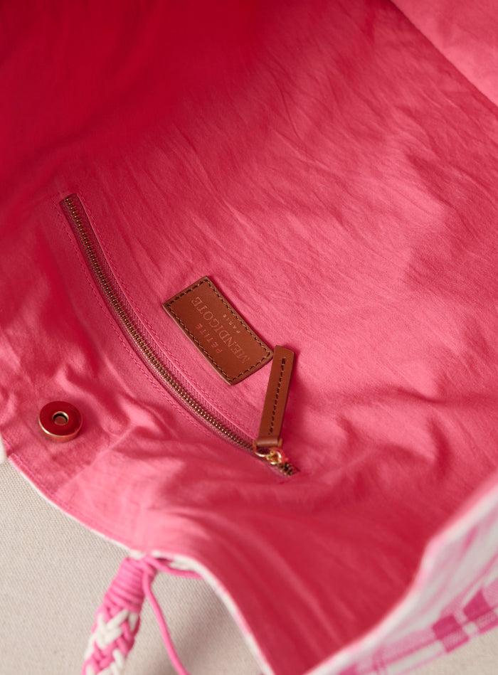 Petite Mendigote Sai - Grand Sac Cabas En Tissu Et à Imprimé Rose