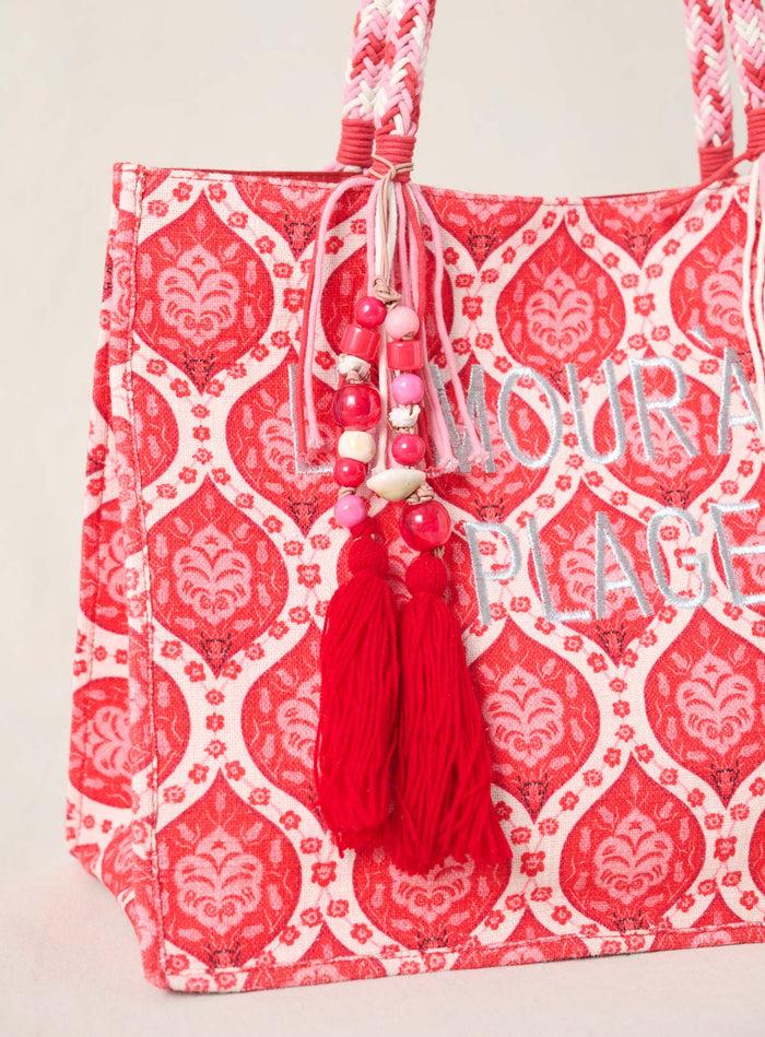 Petite Mendigote Sai - Grand Sac Cabas En Tissu Et à Imprimé Rouge