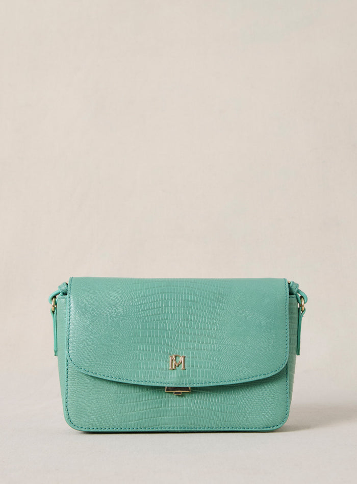 petite mendigote Steph - Sac à bandoulière en cuir bleu