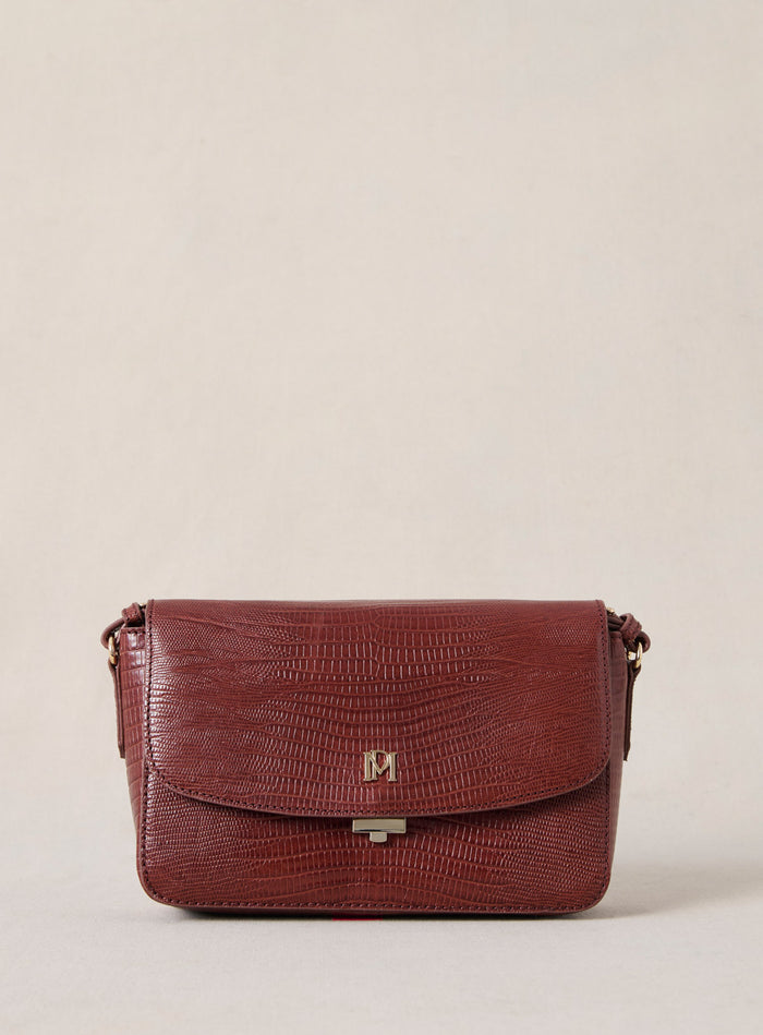 petite mendigote Steph - Sac à bandoulière en cuir cognac