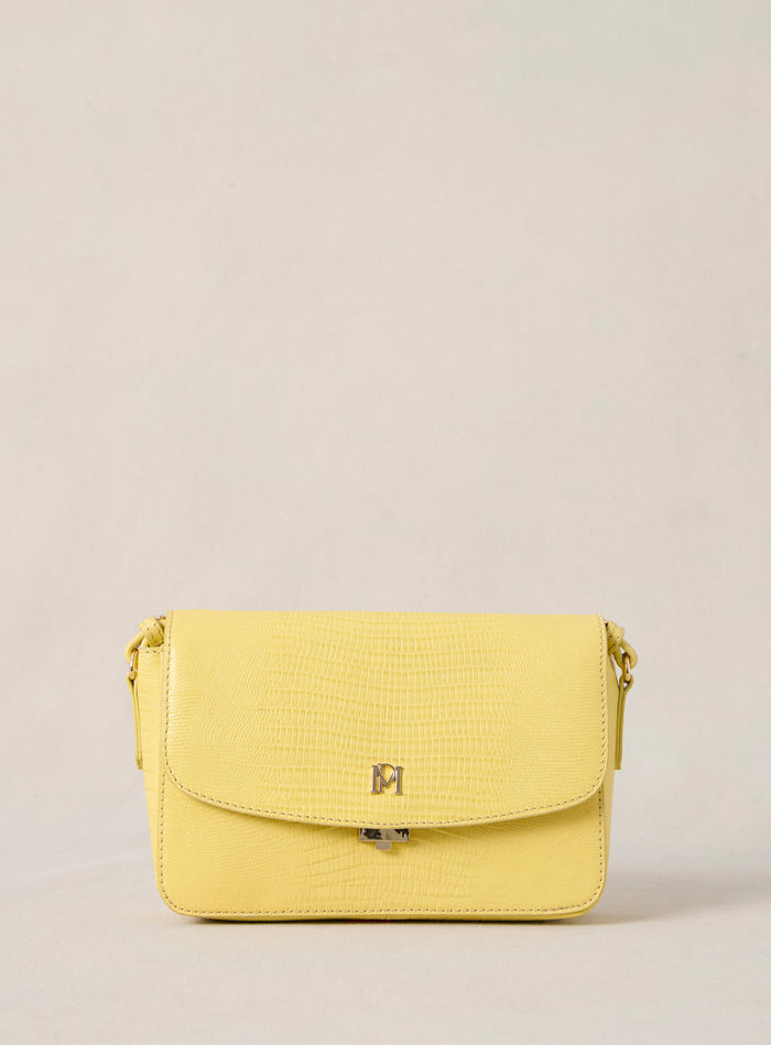 petite mendigote Steph - Sac à bandoulière en cuir jaune