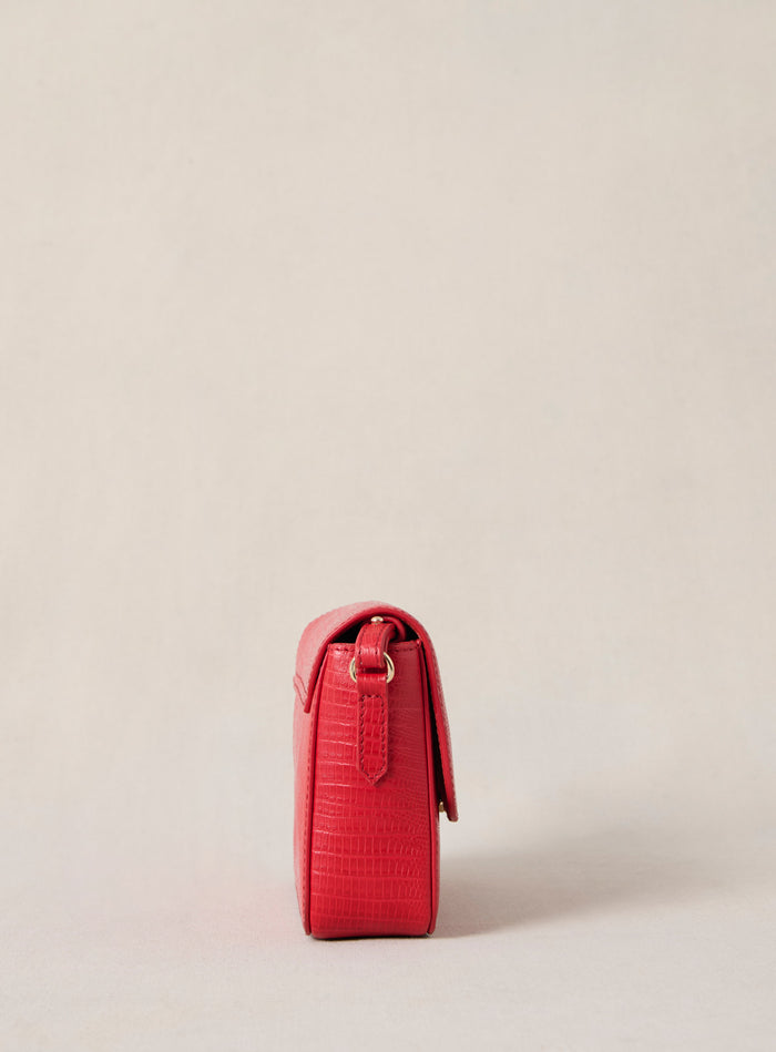 Petite Mendigote Steph - Sac à Bandoulière En Cuir Rouge