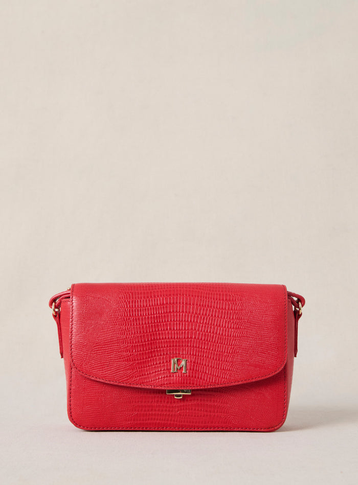 petite mendigote Steph - Sac à bandoulière en cuir rouge