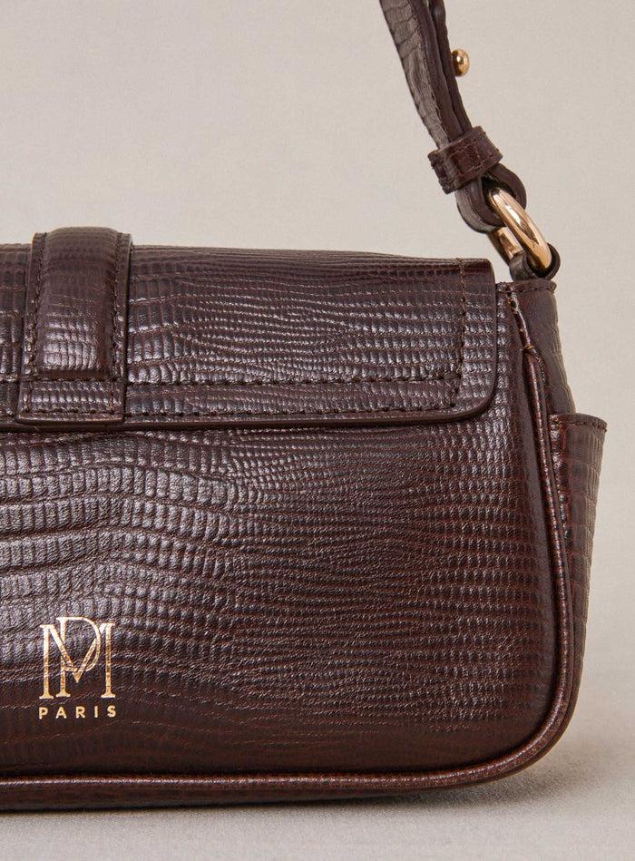 Petite Mendigote Steve - Petit Sac Cargo Marron Chocolat En Cuir