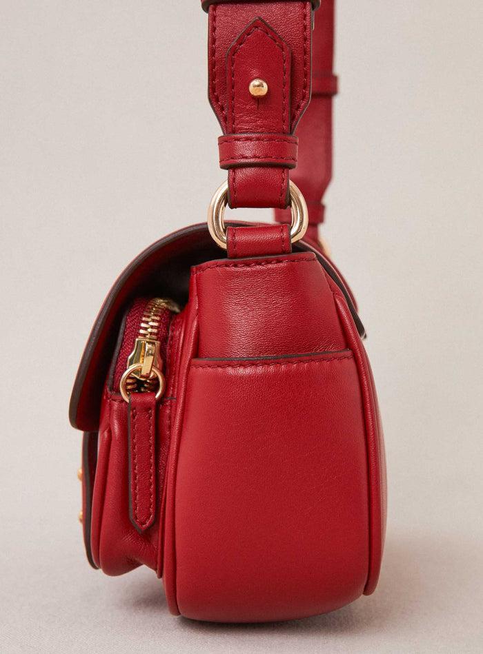 Petite Mendigote Steve - Petit Sac Cargo Rouge En Cuir