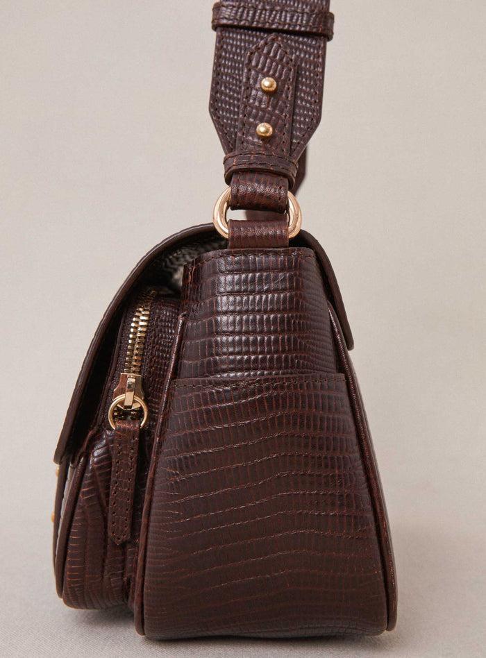 Petite Mendigote Steve - Sac Cargo Marron Chocolat En Cuir