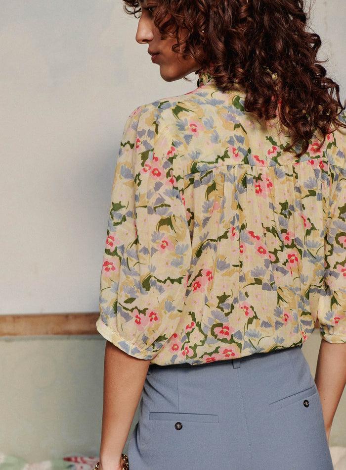 Petite Mendigote Tera - Blouse Fluide à Imprimé Fleuri - Jaune