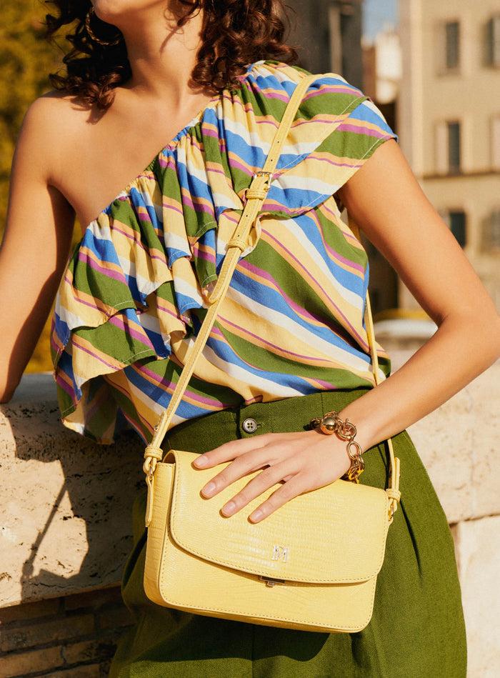 Petite Mendigote Timeo - Top Asymétrique à Rayures Et Volants