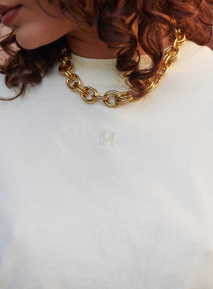 Petite Mendigote Titi - T-shirt Jaune Clair Avec Broderie PM