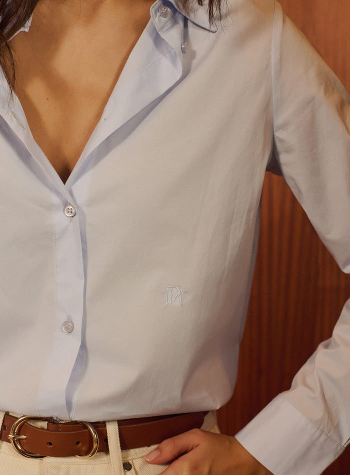 Petite Mendigote Titouan - Chemise Droite à Manches Longues - Bleu