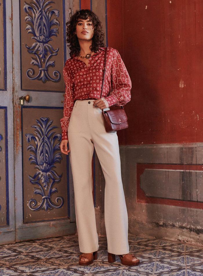 Petite Mendigote Tivoli - Chemise En Viscose à Imprimé Rouge