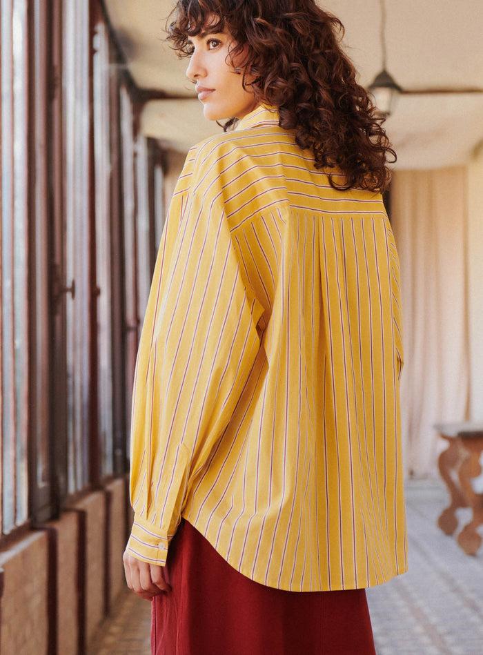 Petite Mendigote Tomy - Chemise Fluide à Manches Longues - Jaune