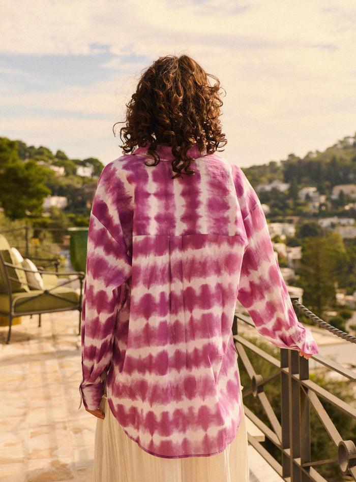 Petite Mendigote Tomy - Chemise Fluide à Manches Longues - Tie & Dye Violet