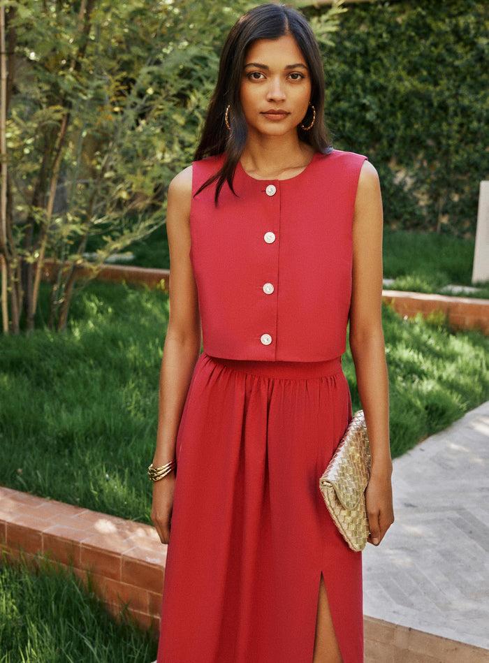 petite mendigote Wendy - Top sans manche court coloré - rose