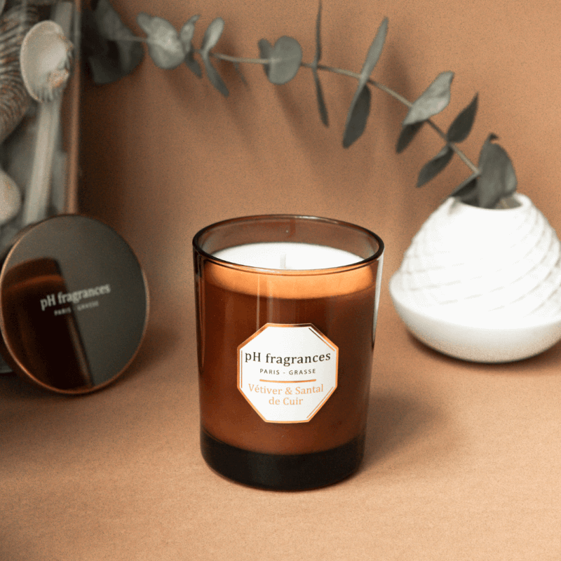 Ph Fragrances Bougie Vétiver & Santal De Cuir ( 180gr)