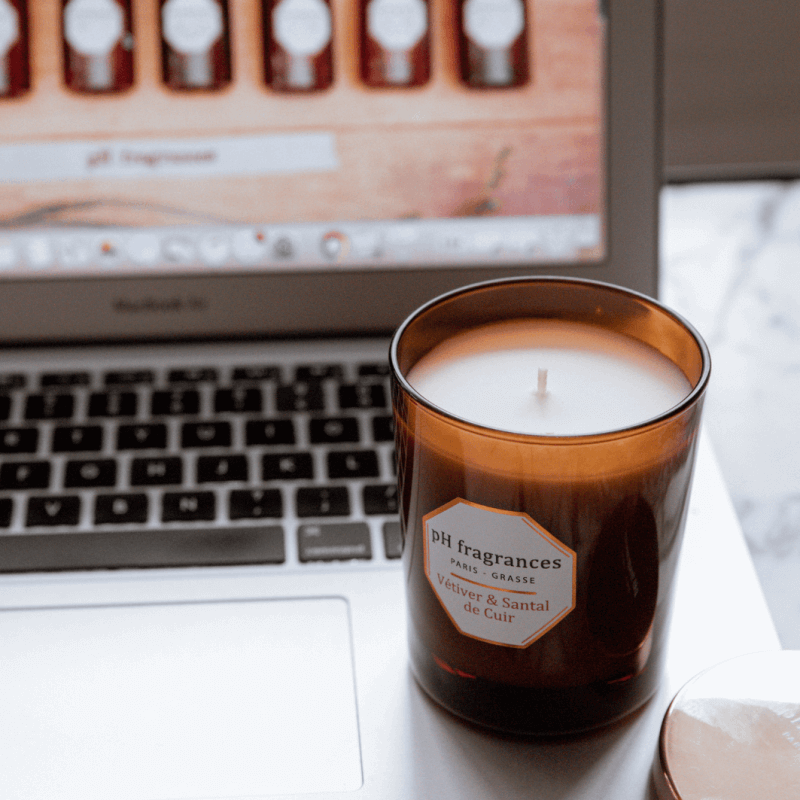 Ph Fragrances Bougie Vétiver & Santal De Cuir ( 180gr)