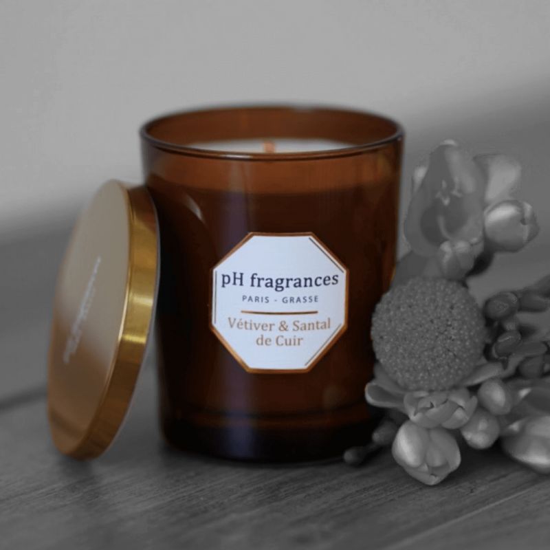 ph fragrances Bougie Vétiver & Santal de Cuir ( 180gr)
