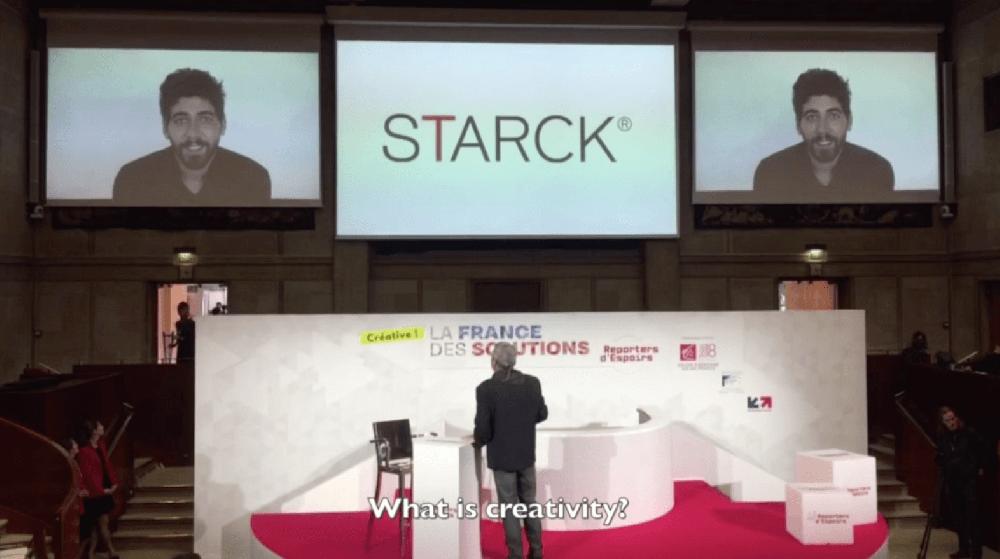 philippe starck Philippe Starck propose une définition de la créativité lors de l’édition 2017 de La France des Solutions