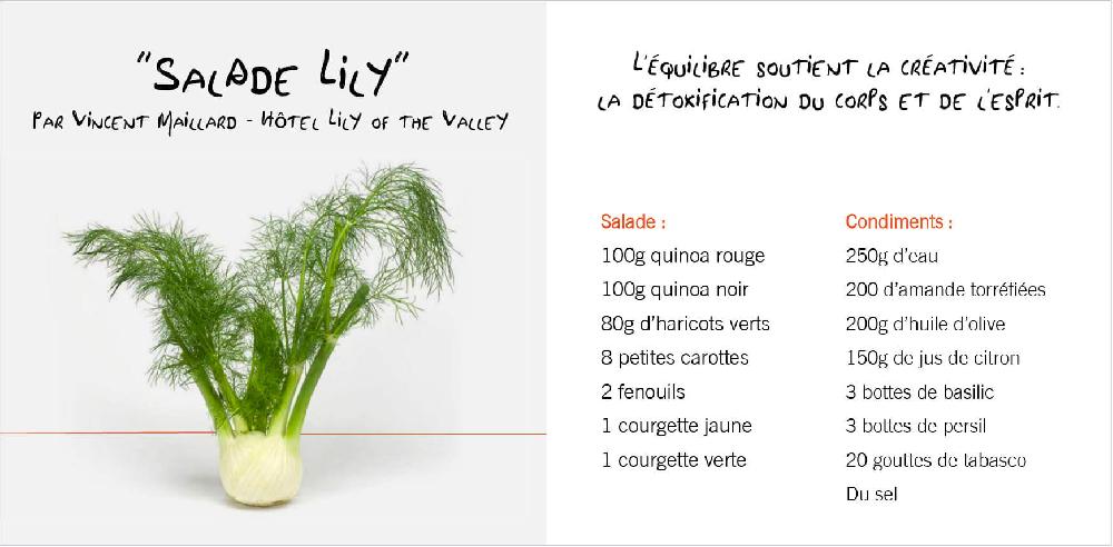 Philippe Starck Salade Lily Par Vincent Maillard Chef De L'hôtel Lily Of The Valley