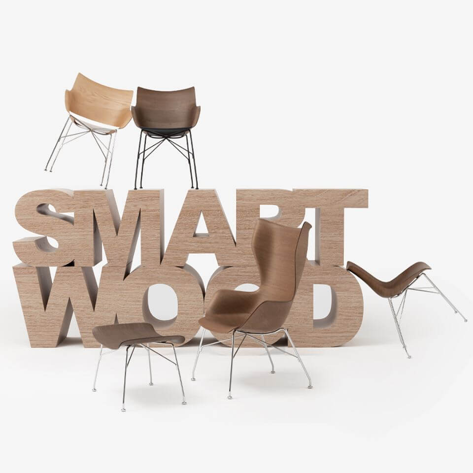 philippe starck SMART WOOD by Starck for Kartell : la rencontre du bois et de la haute technologie