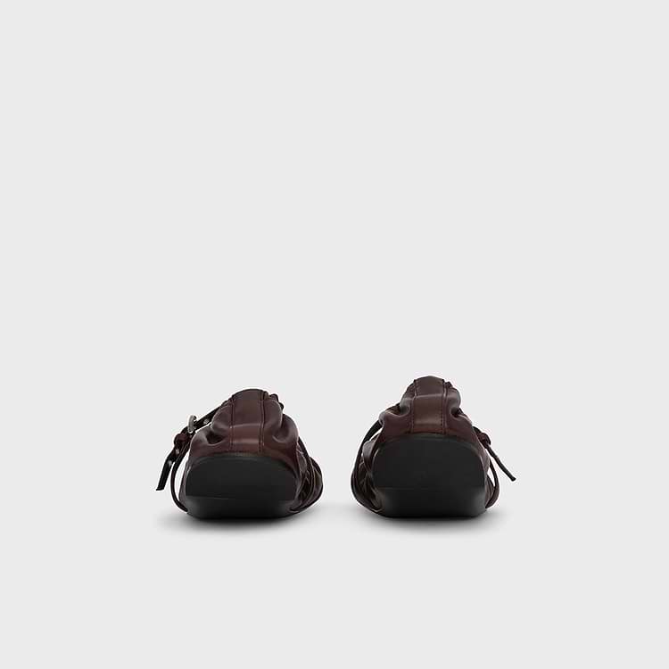 Pierre Hardy BALLERINE MARGOT Cuir D'agneau Bordeaux