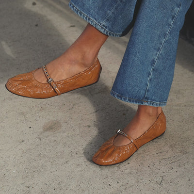 Pierre Hardy BALLERINE MARGOT Cuir D'agneau Bordeaux