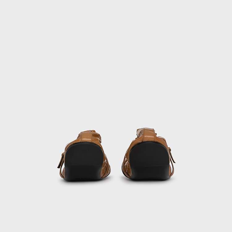 Pierre Hardy BALLERINE MARGOT Cuir De Chevreau Verni Beige