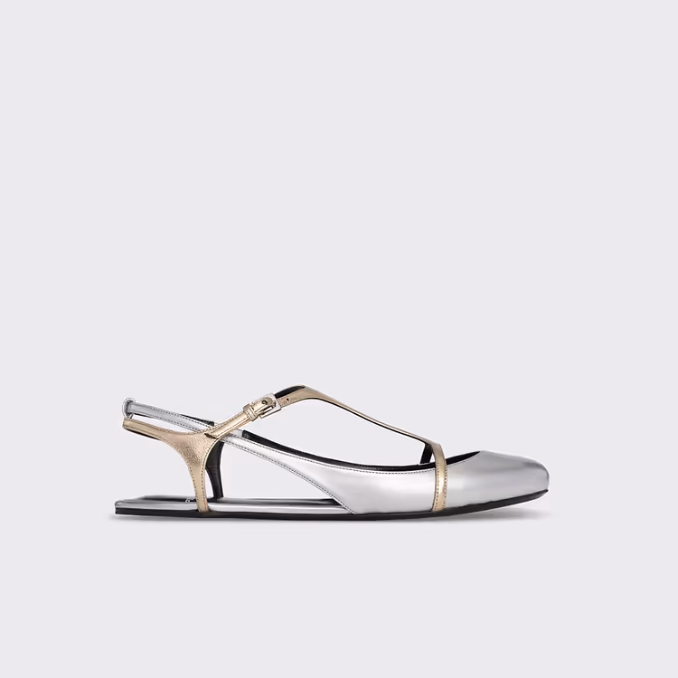 pierre hardy BALLERINE RIO Cuir d'agneau argenté et champagne pierre hardy BALLERINE RIO Cuir d'agneau argenté et champagne