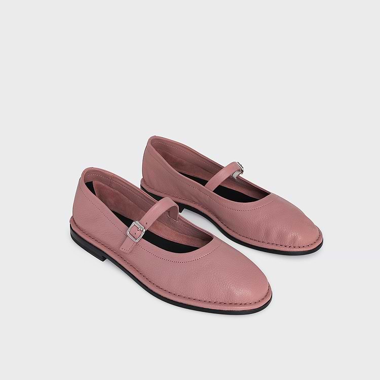 Pierre Hardy BALLERINE TRISH Cuir De Chevreau Grainé Rose Blush
