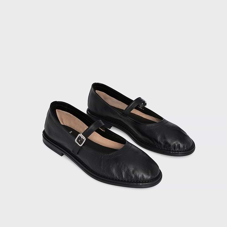 Pierre Hardy BALLERINE TRISH Cuir De Kangourou Noir