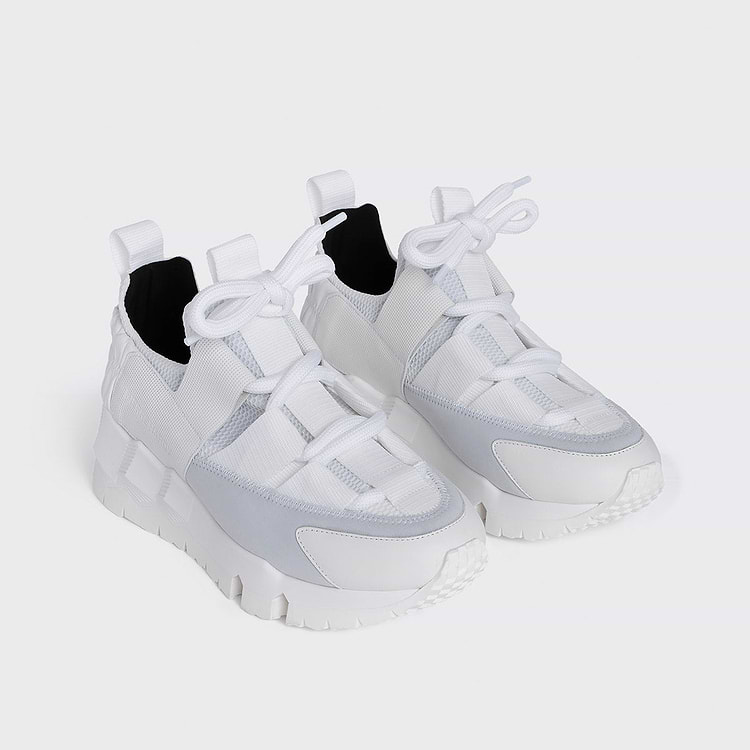 Pierre Hardy BASKETS COMET XL Néoprène Recylcé Et Mesh Blanc