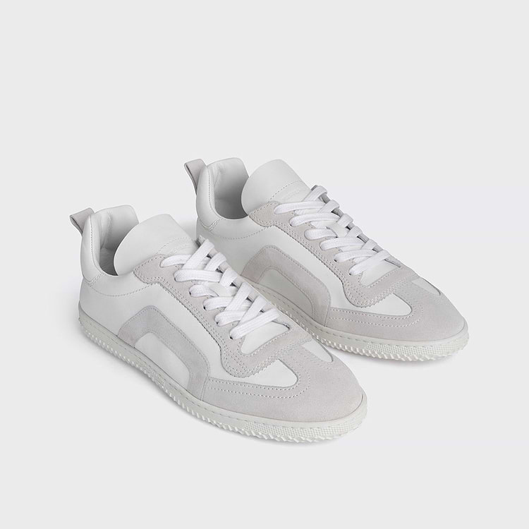 Pierre Hardy BASKETS START Cuir De Veau Velours Blanc