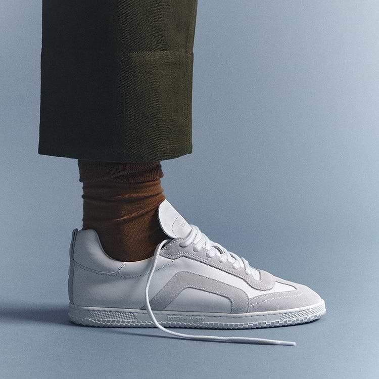 Pierre Hardy BASKETS START Cuir De Veau Velours Blanc