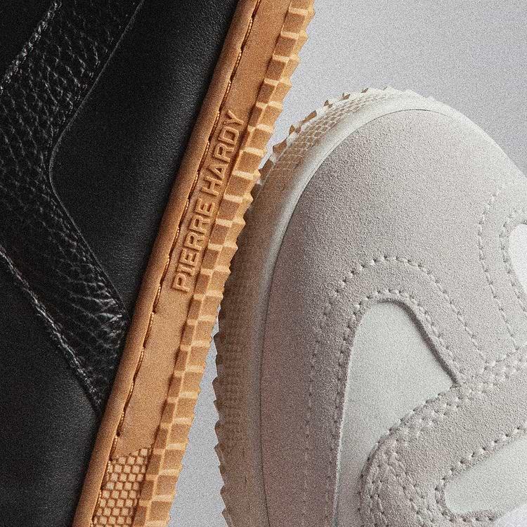 Pierre Hardy BASKETS START Cuir De Veau Velours Blanc