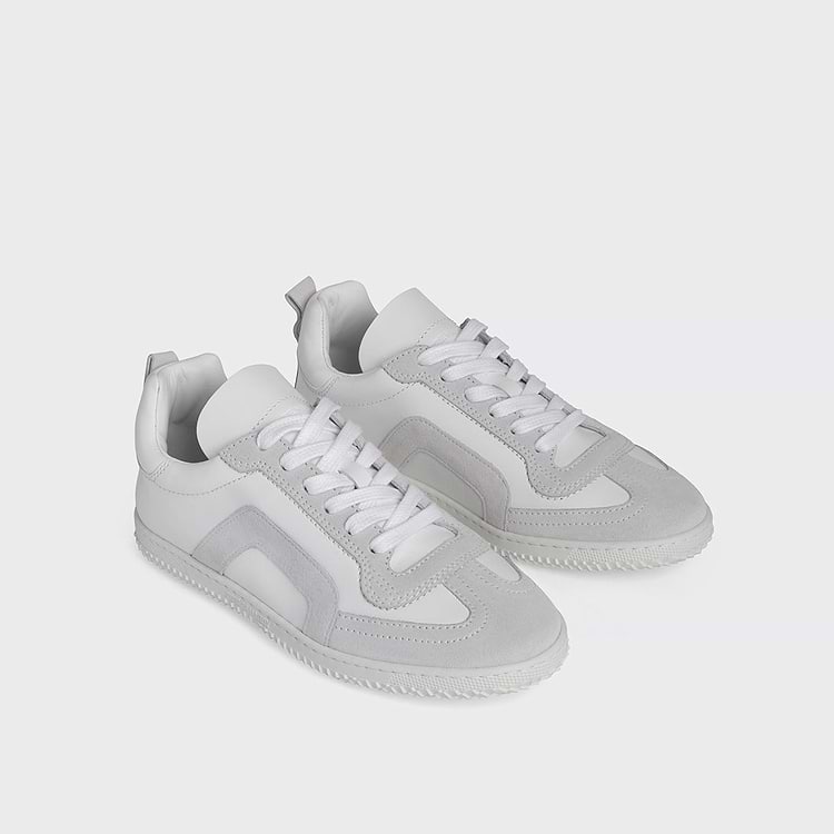 Pierre Hardy BASKETS START Cuir De Veau Velours Blanc