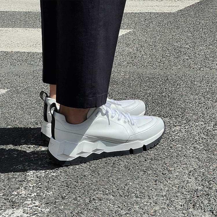 Pierre Hardy BASKETS STREET LIFE Cuir De Veau Blanc Avec Empiècement Noir