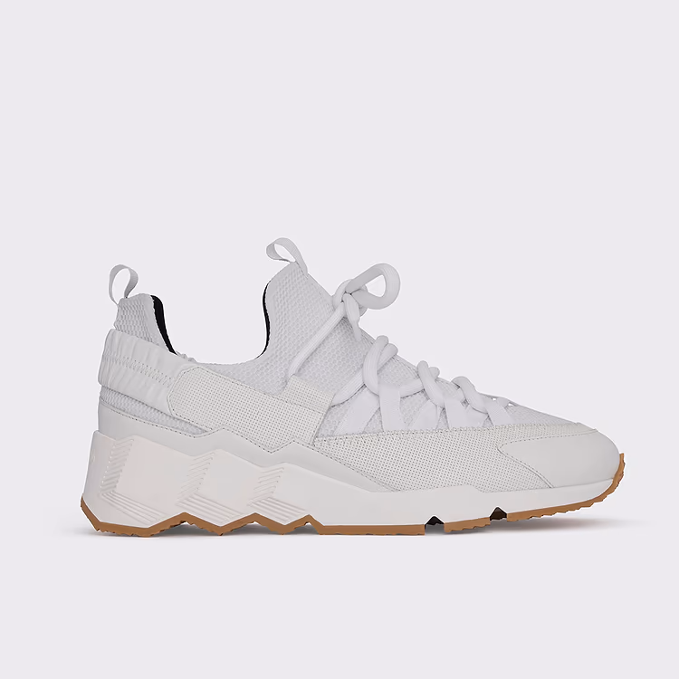 pierre hardy BASKETS TREK COMET Mesh blanc avec empiècements en veau blanc