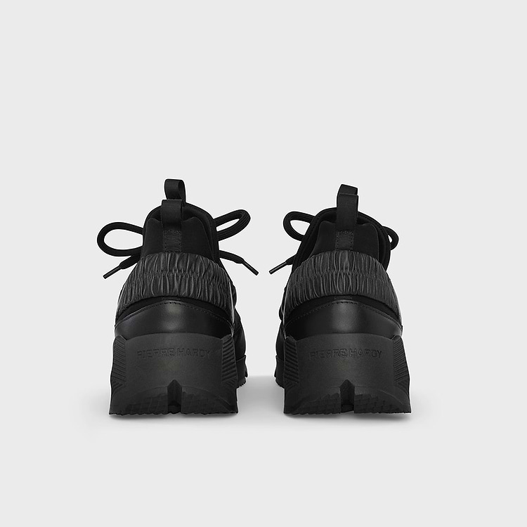 Pierre Hardy BASKETS TREK COMET Néoprène Et Cuir De Veau Noir