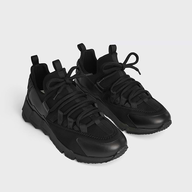 Pierre Hardy BASKETS TREK COMET Néoprène Et Cuir De Veau Noir