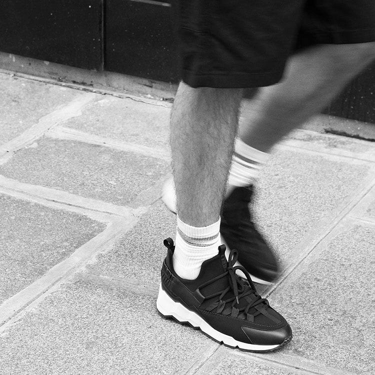 Pierre Hardy BASKETS TREK COMET Néoprène Noir Avec Empiècements En Cuir De Veau Noir